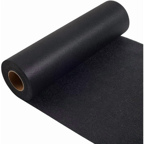 30Yd x 11.8'' Black Iron on Fusible Interfacing Fabric Textiles Heavy Weight Polyester Single Sided Interfacings for DIY Crafts Supplies Non Woven Covering Stitch for Sewing Quilting Crafting