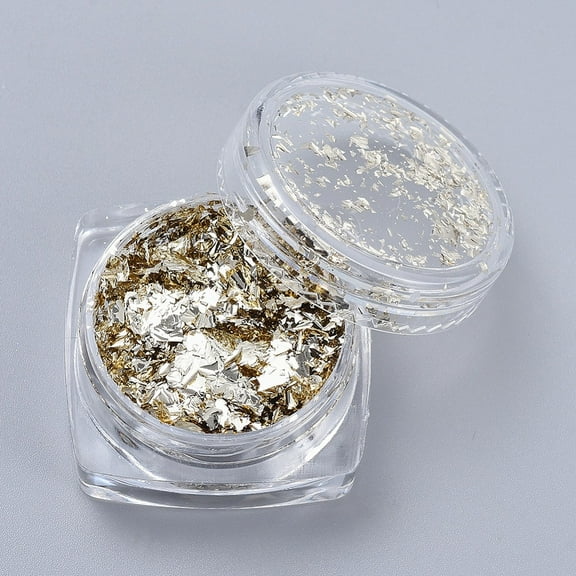 30boxes Foil Flakes DIY Gilding Flakes for Epoxy Jewelry Accessories Filler Cornsilk box: 2.9x1.6cm