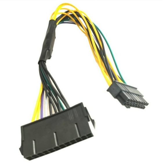 30cm/11.81inch PVC Cable 24Pin to 16Pin ATXs Power Adapter Cable for Computer