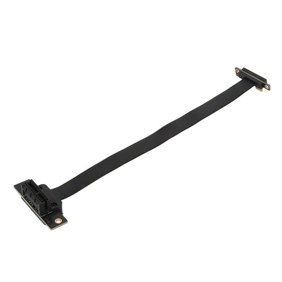 30cm (11.8in) PCIe 3.0 1x Extension Cable with Dual 90 Degree Right Angle Riser Card Adapter for PCs