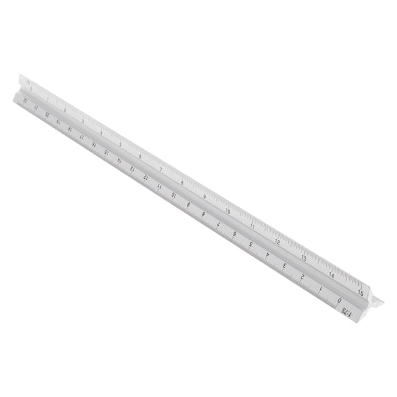 30cm Aluminium Metal Triangle Scale Architect Engineer Technical Ruler ...