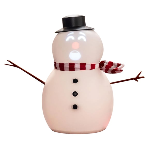 30cm Animated Talking Snowman Toy, Winking Light Up Snowman Figure with Scarf & Hat, Interactive Christmas Snowman Decor, Animated Face Ornament, Holiday Tabletop Decoration for Xmas Party Gift