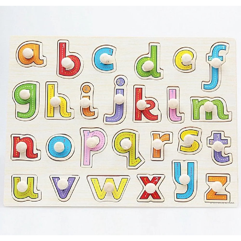 30cm Baby Toys Montessori Wooden Puzzle Hand Grab Board Educational ...