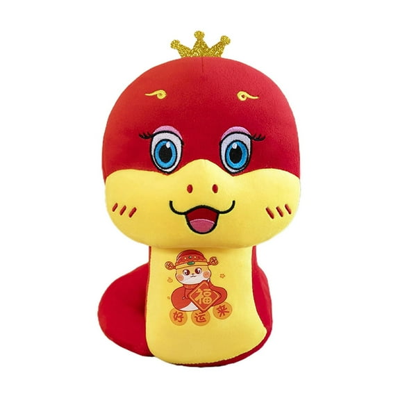 30cm Chinese New Year Plush Snake Animals, 2025 Lunar New Year Mascot Stuffed Animal Chinese Zodiac Snake Doll, The Snake Plush Toys for Spring Festival Gifts Blessing Souvenir Decor