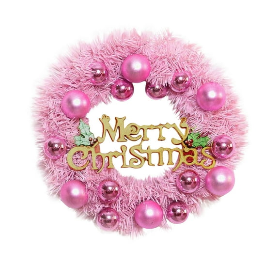 30cm Christmas Welcome Garland for Front Door, Outdoor Holiday Decoration, Christmas Wreath for Home Entryway, Plastic