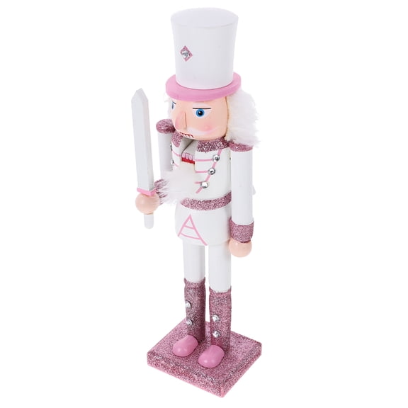 30cm Creative Nutcracker Puppet Soldier Craft Ornament (white Sword) Decorations for Bedroom Gifts Xmas Nutcrackers