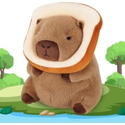30cm Cute Capybara Plush Toy Set, 2 Styles of Flower and Bread-Topped Capybara Stuffed Animals for Kids and Collectors