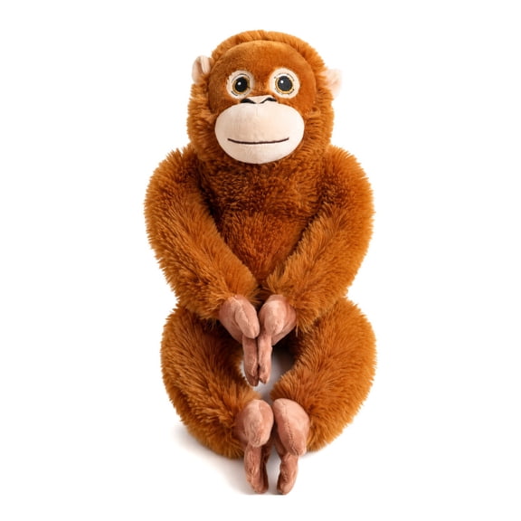 30cm Cute Orangutan Stuffed Plush Toy, Soft Fluffy Brown Monkey Animal Doll, Decorative Cuddly Plush Gift for Kids Bedroom Sofa Holiday