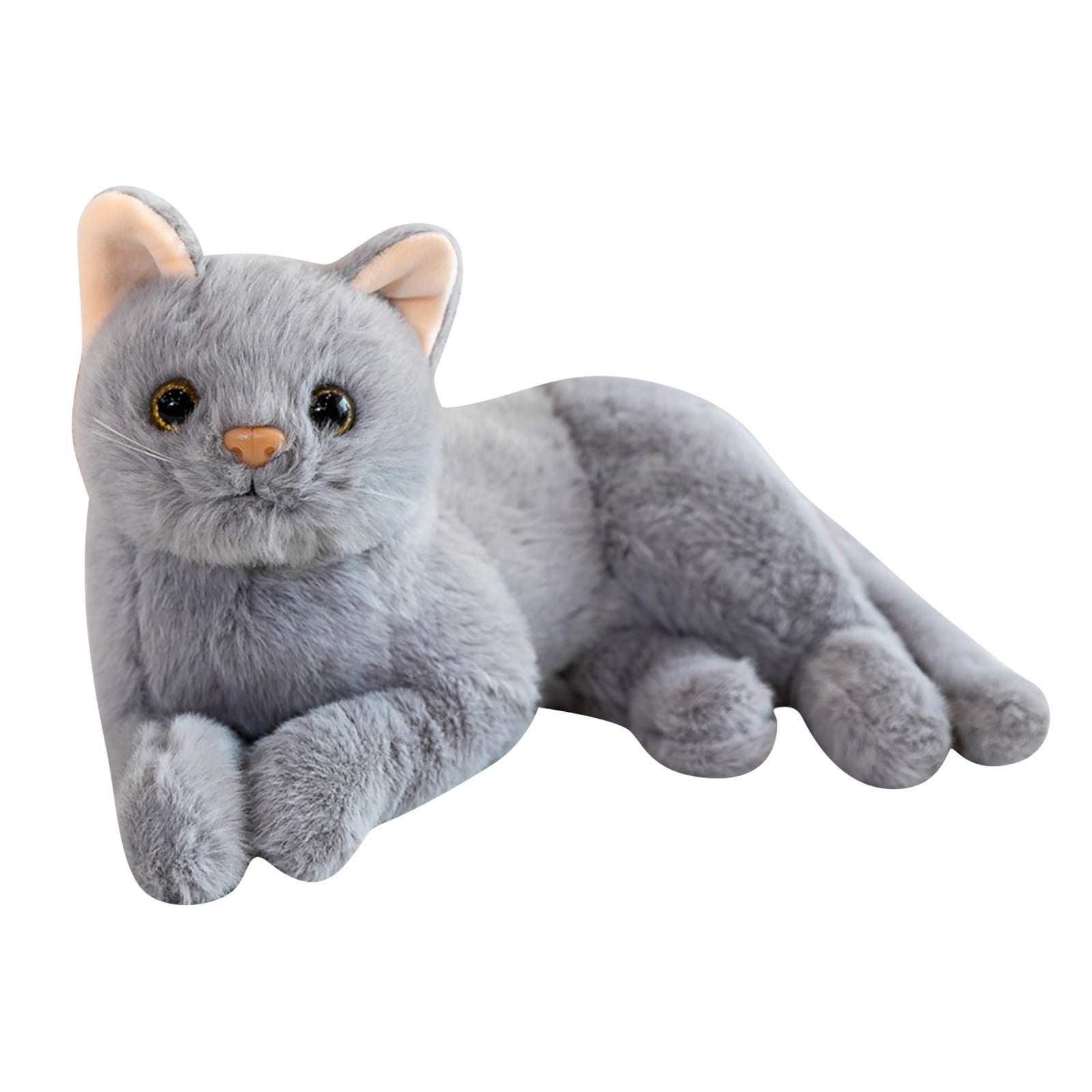 30cm Cute Real Life Cats Doll Stuffed Lying Cat Toys For Children Doll