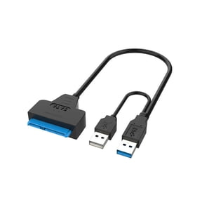 30cm Double USB3.0 to Serialed ATA Adapter Cable Cord Feature External Power Interfaces Fast Speed Data Transfer