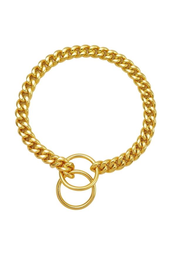 30cm Gold Stainless Steel P Chain Collar Steel Necklace Neck Ring For Small