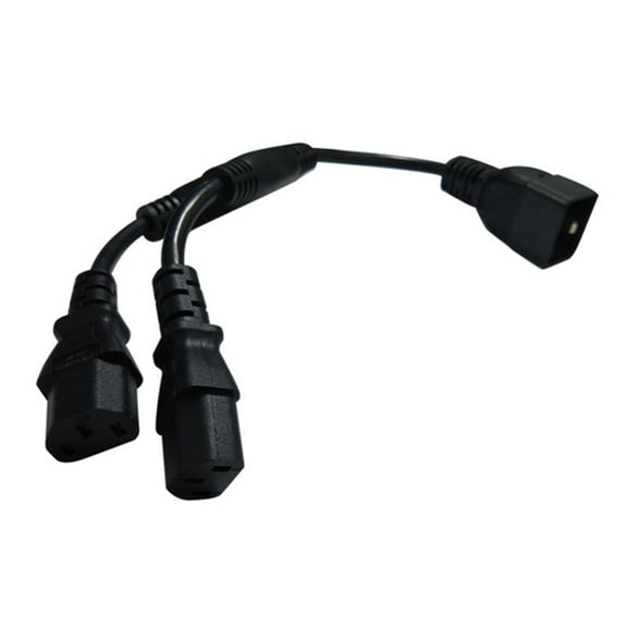 30cm IEC320 C20 to IEC320 C13 + IEC320 C13 Power Cord 1 to 2 Extension Cable