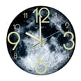 thumbnail image 1 of 30cm Large Round Modern Luminous Wall Clock The Stick Clocks Moon, 1 of 6