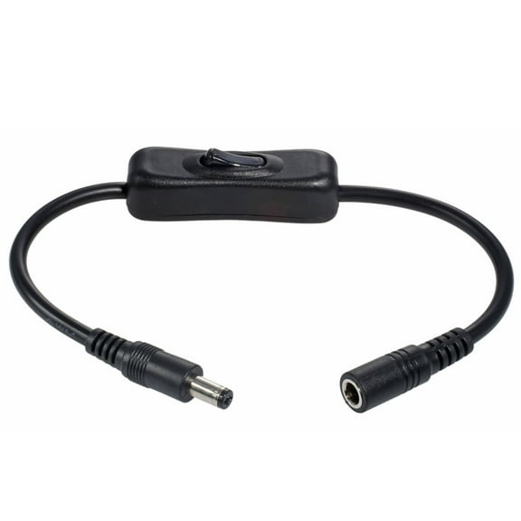 30cm Male to Female 5.5x2.5mm Plug Power Adapter Cable Extension Cord 5.5x2.1mm Power Supply Wire Line 18AWG