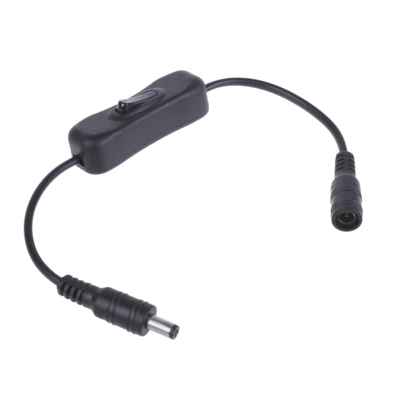 30cm Male to Female Connectors Cable DC5.5x2.1mm to DC5.5x2.1mm Power Adapter Cord Extension Switching Line for LED Light