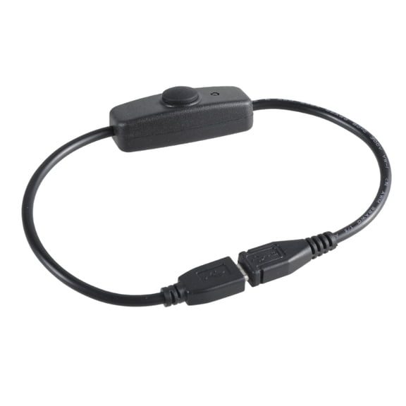 30cm Micro USB Female to Male Extension Cable with ON OFF Switch LED Indicator Support 5V2A Charging For Led Light