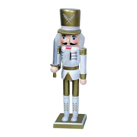 30cm Nutcracker Soldier King Wooden Figurine Toy Christmas Decor for Shelves