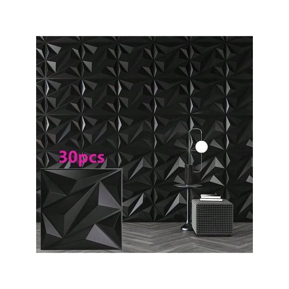 30cm PVC 3D Wall Panels, Decorative PVC Wall Tiles, 3D Textured Wall Panels for Interior Wall Decor, Game Room Decor