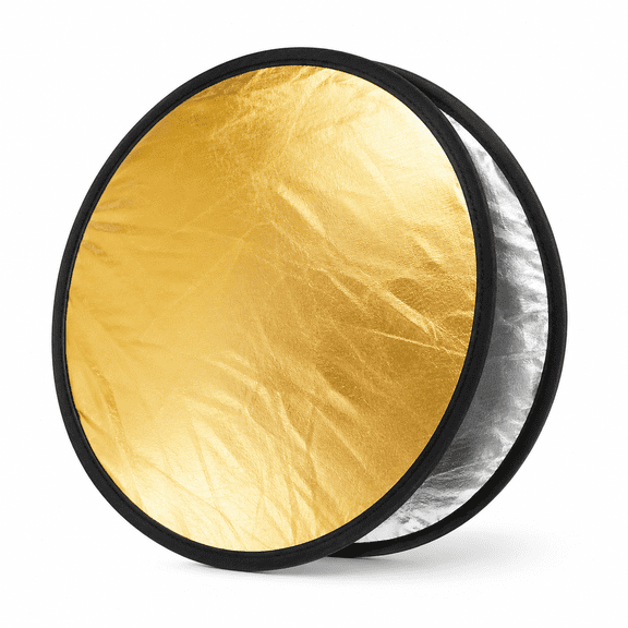 30cm Portable Photography Reflector Board, Foldable 2-in-1 Lighting Diffuser for Soft Fill Light, Professional Waterproof and Stain-Resistant Light Modifier for Studio, Selfies and Product Shoots