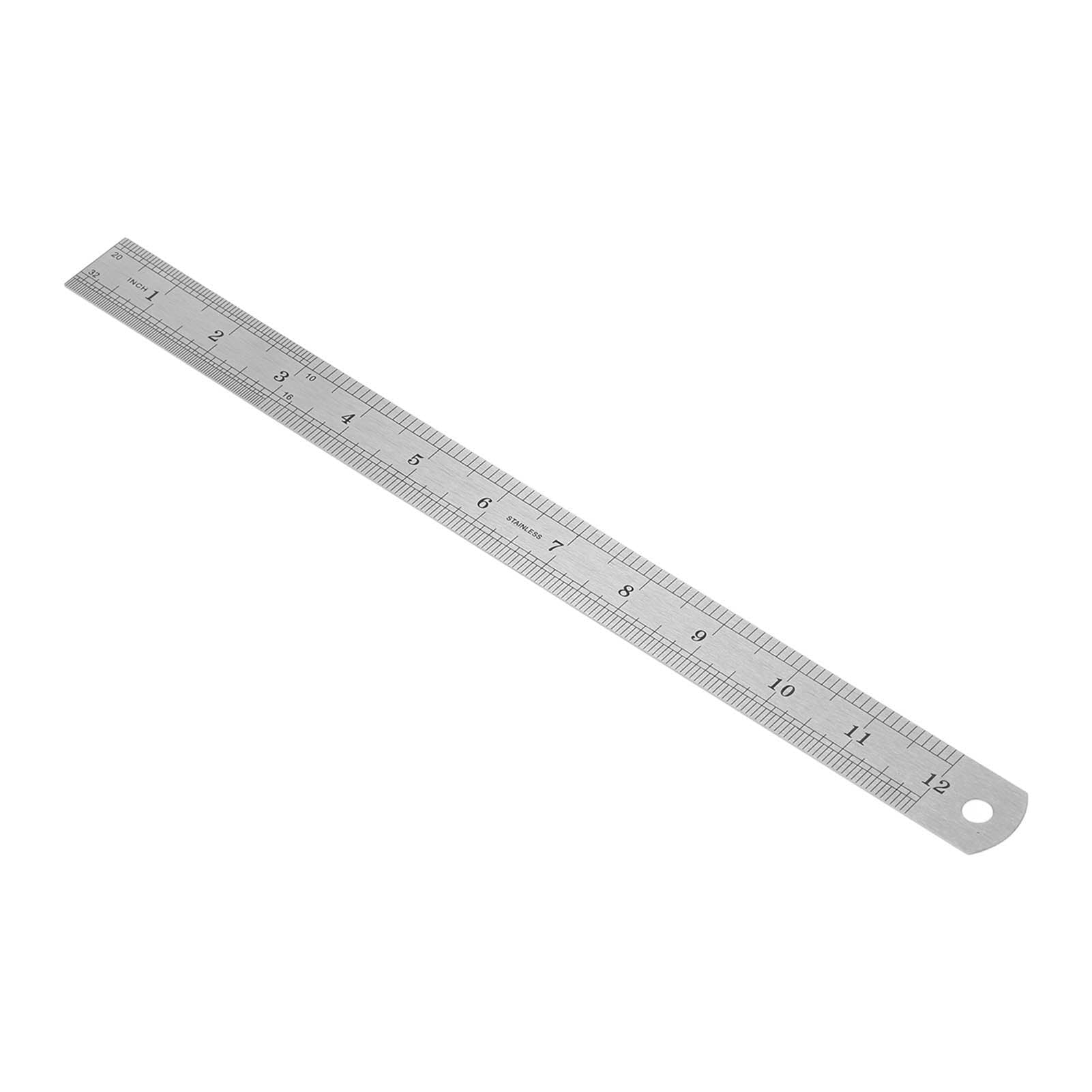 30cm Ruler, Clear Scale Lightweight 30cm Measurable Length Glossy Edges Stainless Steel Ruler
