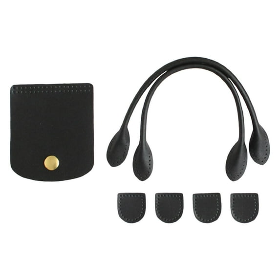 30cm Shoulder Strap Detachable PU Leather Bag Handles for DIY Craft Black