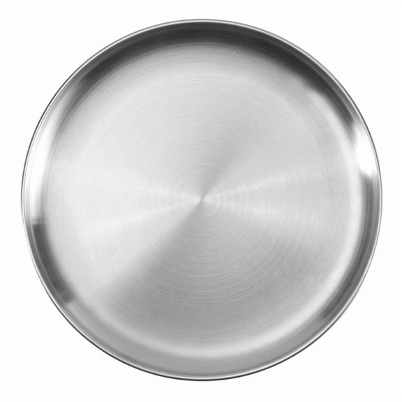 30cm Stainless Steel Bone Spitting Dish Silver Shallow Tray Metal Dining Disc Round Plate Dessert Tableware
