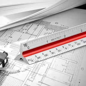 30cm Triangular Scale Ruler for Architects & Engineers - 12 Scales