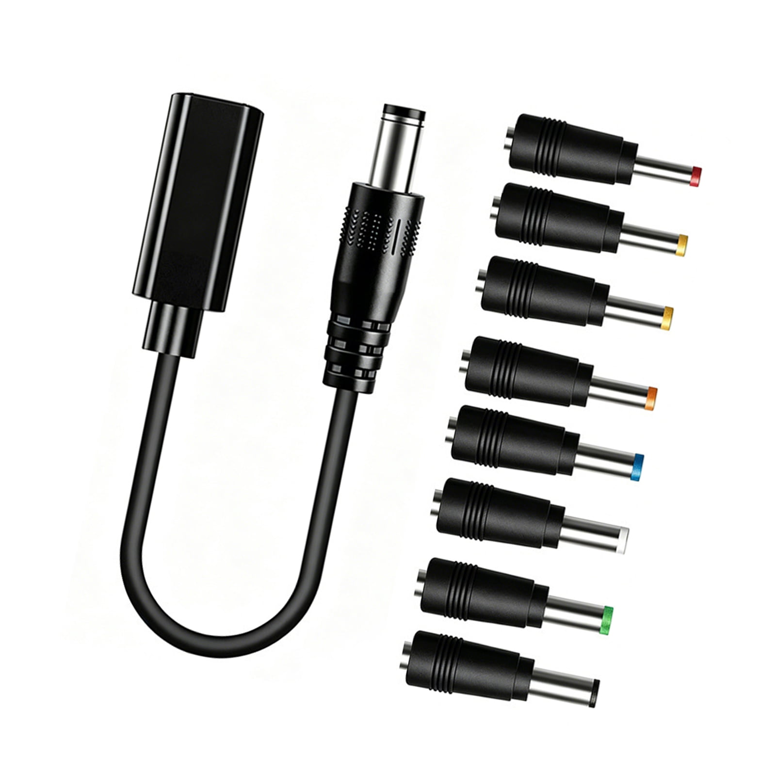 30cm Type-C to Power Plug Cord with 8 Adapter Tips, PD Power Cord for ...