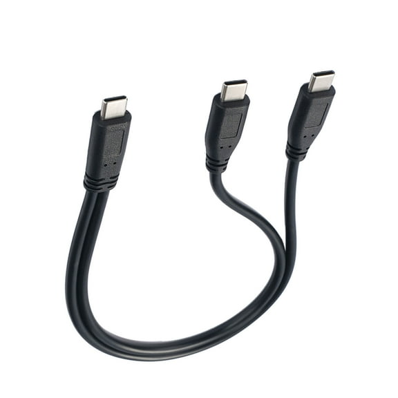 30cm USB C Charging Splitter Cable Quick Charging 1 to 2 Split Cord for Type C Phones and USB C Electronics