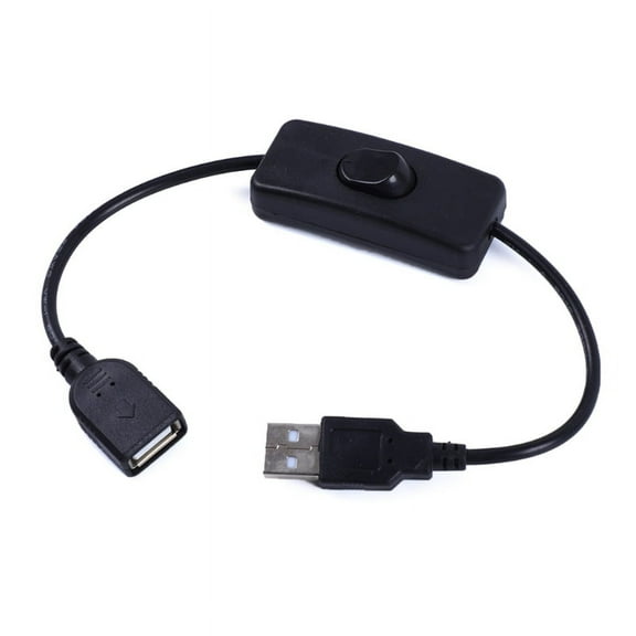 30cm USB Cable with Switch ON/OFF Cable Extension Toggle Adapter for USB Lamp USB Fan Power Supply Line Durable