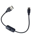 thumbnail image 1 of 30cm USB to Type C Power Cable Extension Cord with On Off Switches for Type C Tablet Phones Laptops and Other Gadgets, 1 of 9