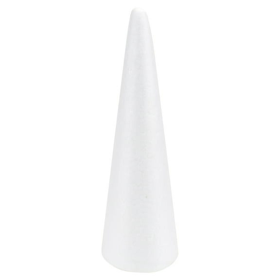 IMIKEYA White Solid Foam Cone for Craft Decorations and Holiday Centerpieces