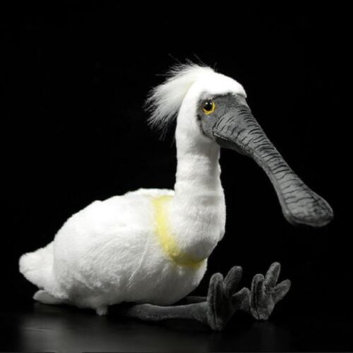 30cm White Gray Spoonbill Bird Plush Toy Stuffed Animal Soft Doll Kids ...