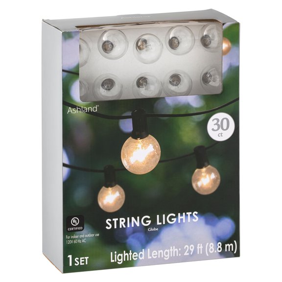 30ct. Clear Globe String Lights by Ashland