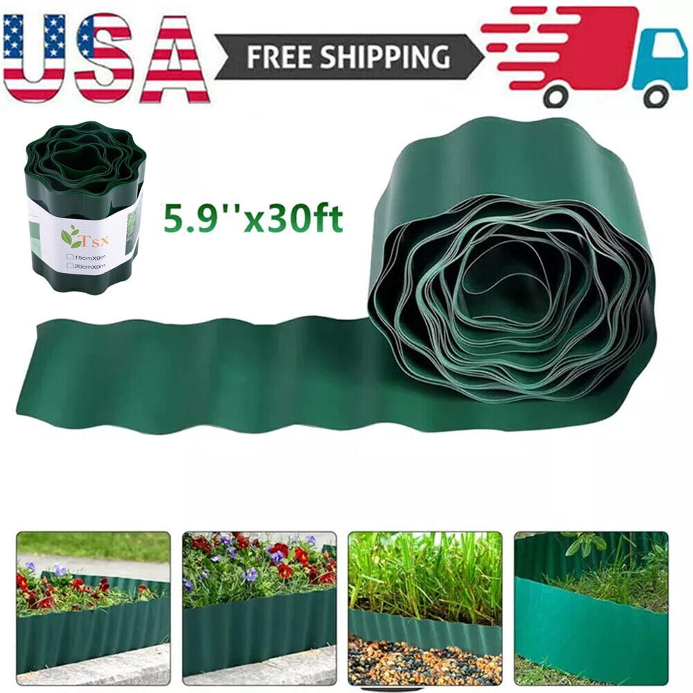 30ft Garden Landscape Edging Border Lawn Edging Border Fence Yard Patios Decor