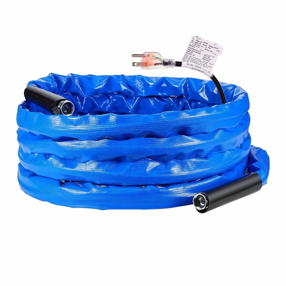 30ft Heated RV Water Hose -45F Antifreeze, 5/8" ID with 3/4" GHT, Drinking Water Safe, Self-Regulating, Winter Camping Hose