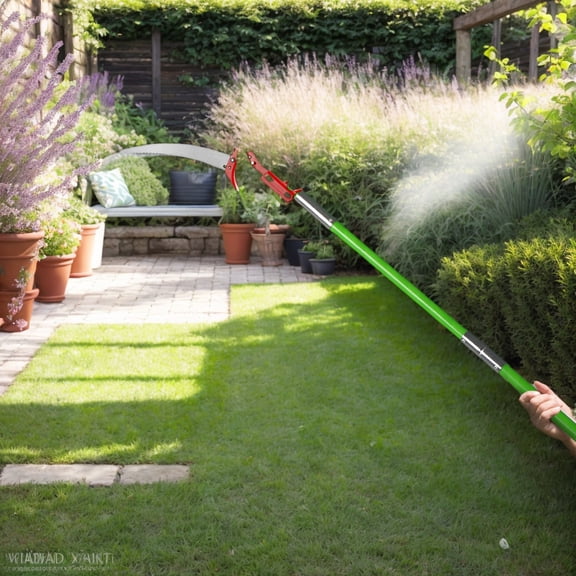 30ft Manual Pole Saw, Lightweight Fiberglass Tree Trimmer with Alloy Steel Blade and Rope Pull Scissors for High Branch Pruning