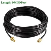 30ft SMA Male to Female Coaxial Extension Cable Antenna Wi-F Router, WiFi Antenna SMA Extension Coaxial Cable Cord for Wi-Fi Wireless Router Antenna Adapter Connector