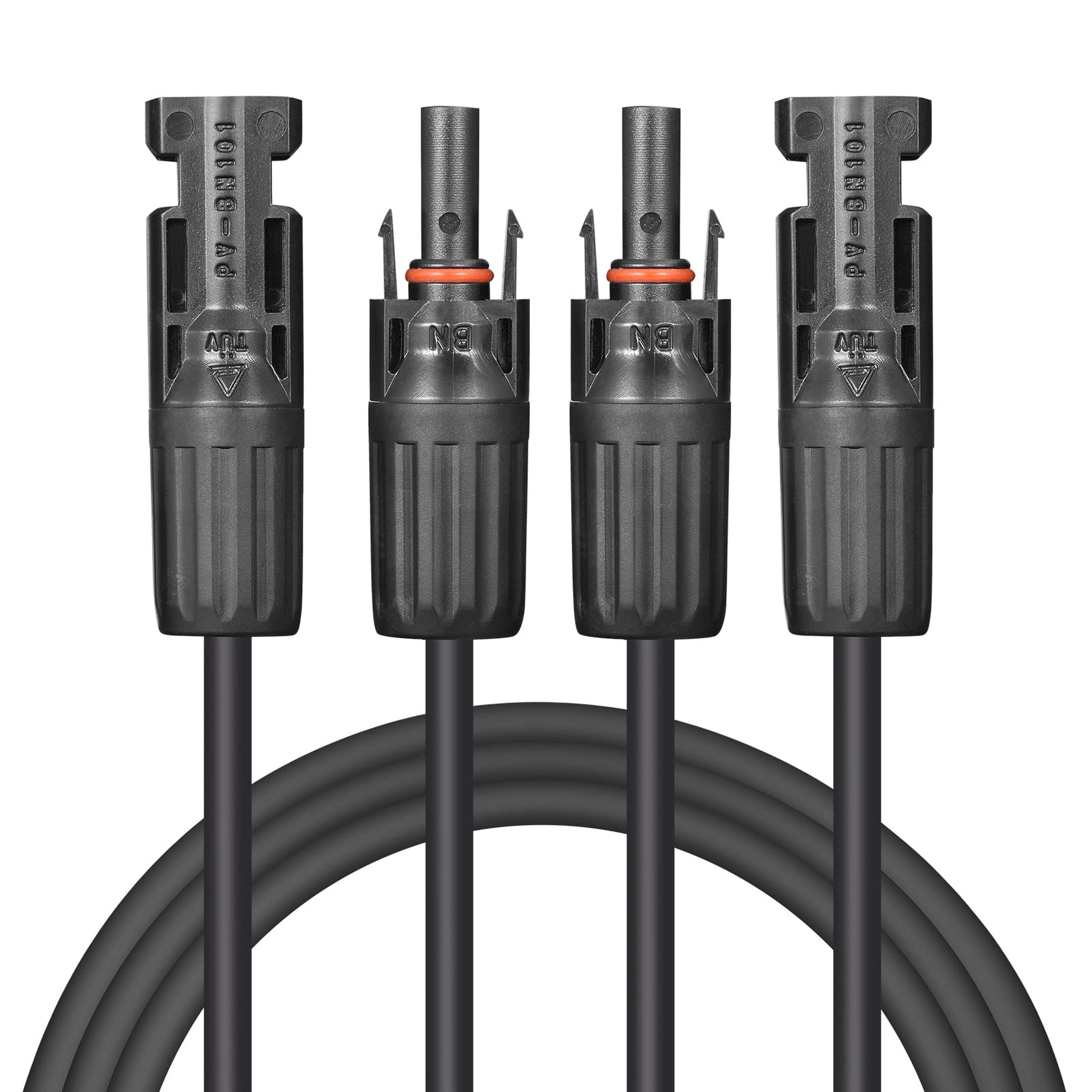 30ft Solar Extension Cable 2x10 AWG with Connectors for Panels and RVs