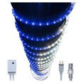 thumbnail image 1 of 30ft White Blue LED Rope Lights with 4-Level Dimmable Controller Outdoor Decorative Lighting for Christmas Winter Snow wedding Party Theme, 1 of 9