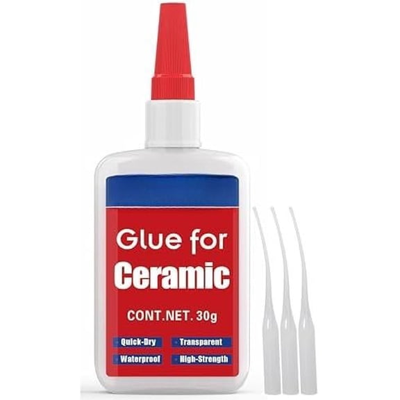 30g Ceramic Glue, Porcelain and Pottery Repair, Glue Bonding Between Ceramics,No Smell After , Clear