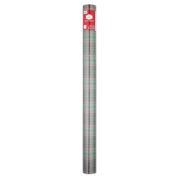 Blue/Green/Red Plaid Christmas Wrapping Paper, 160 sq ft, by Holiday Time