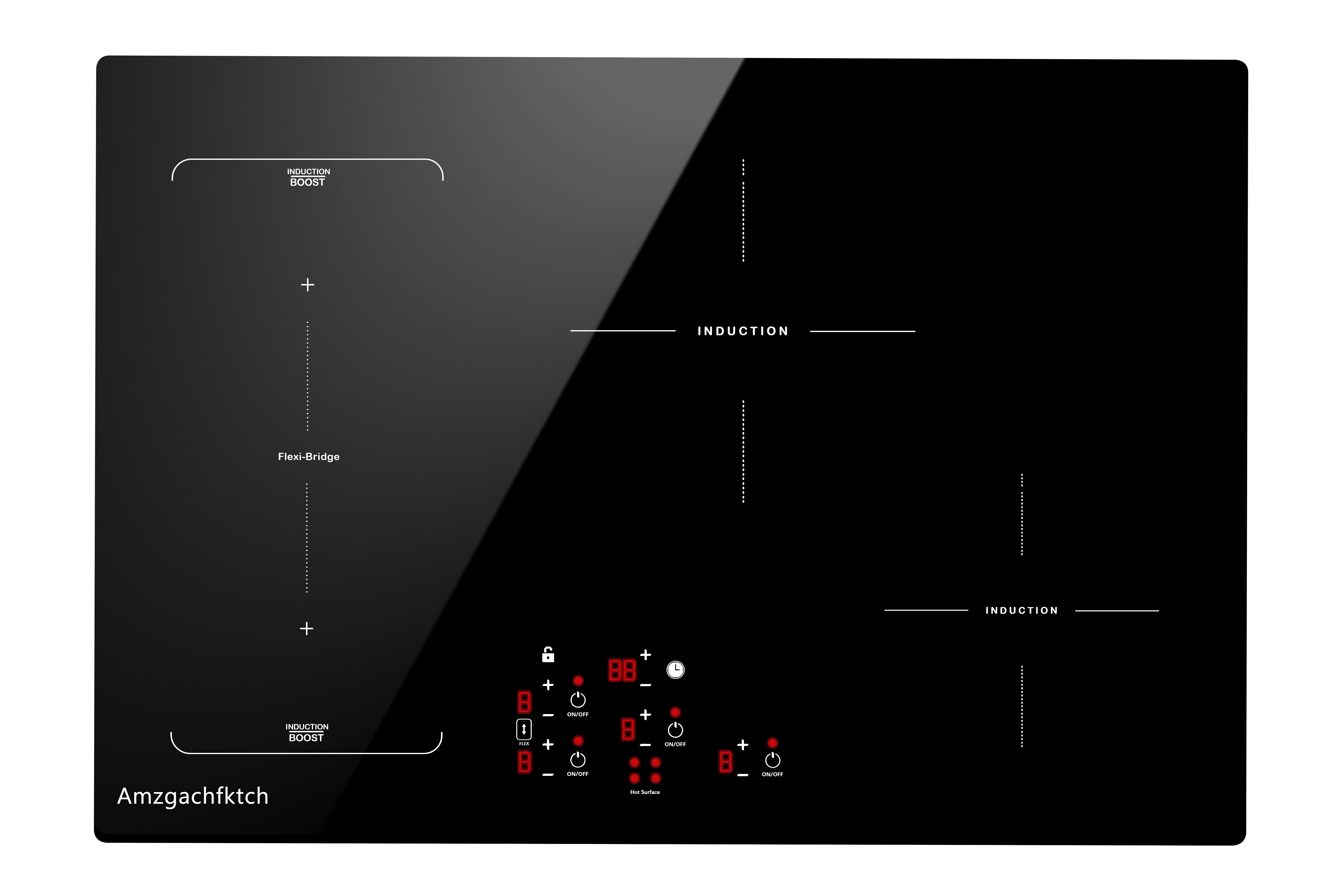 30in Built-In Induction Cooktop 4 Burners, 11600W Touch Control w/ Boost & Bridge-Sync, Easy-Clean Tempered Glass, Child Lock