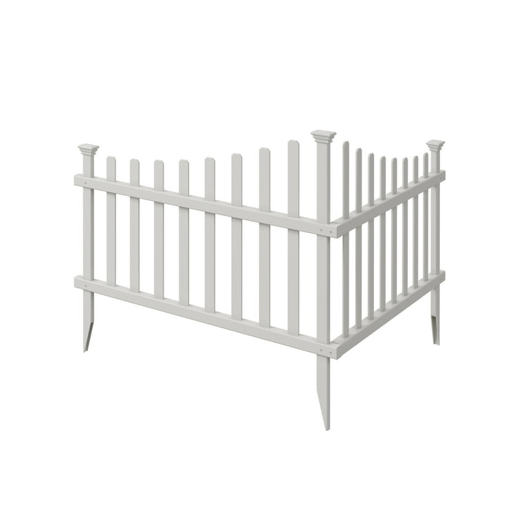 4 ft. H x 4 ft. W White Vinyl Horizontal Fence Corner Accent Panel Kit 4 ft. H x 4 ft. W White Vinyl Horizontal Fence Corner Accent Panel Kit