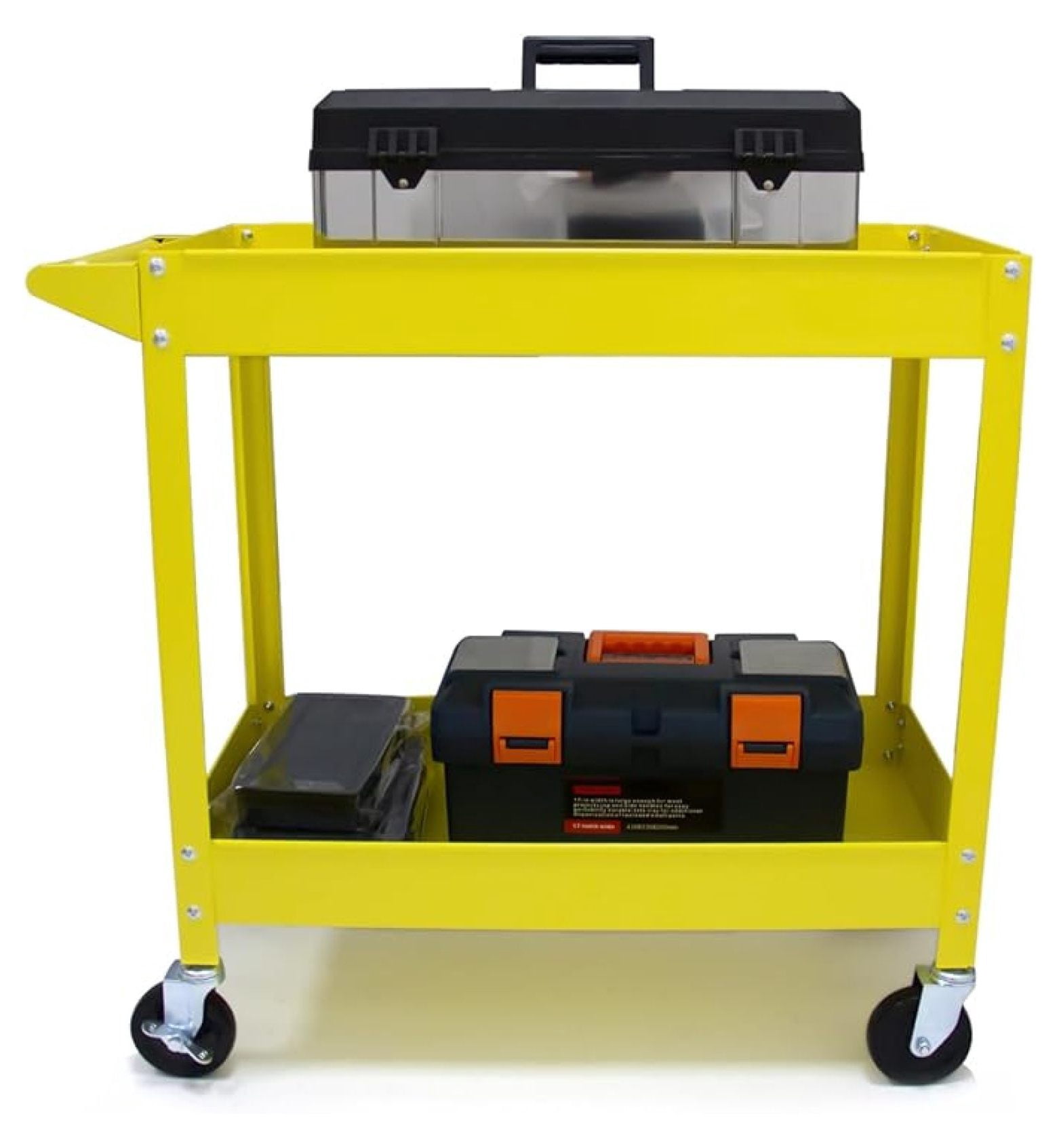 Ffe Carts 30in Large Steel Service Cart - Yellow - Utility Carts with Wheels - 2 ...