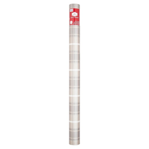 Brown Plaid Christmas Wrapping Paper, 160 sq ft, by Holiday Time
