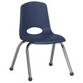 thumbnail image 1 of 30in x 60in Rectangle Everyday T-Mold Adjustable Activity Table Maple/Black - Standard Ball with Six 12in Stack Chairs Navy - Ball Glide, 1 of 2