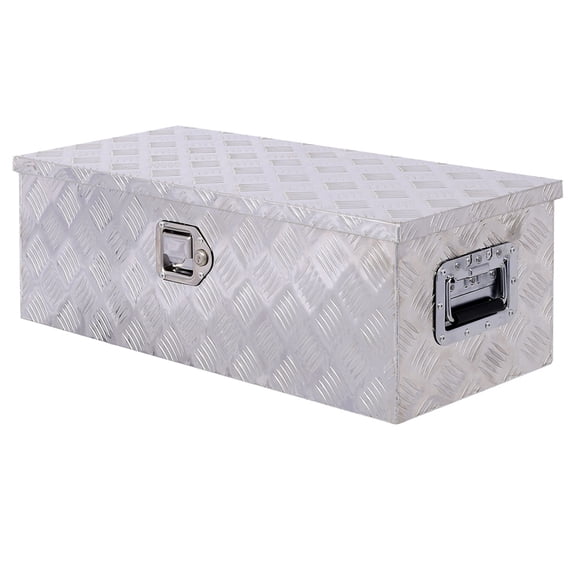 30inch Aluminum Tool Box, Heavy Duty Truck Bed Tool Box, Outdoor Trailer Pickup Storage Tool Box,RV Storage Organizer, Underbody Box W/Lock Keys