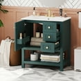 thumbnail image 1 of 30inch Transitional Style Bathroom Vanity Cabinet Combo with Ceramic Sink, 1 of 21