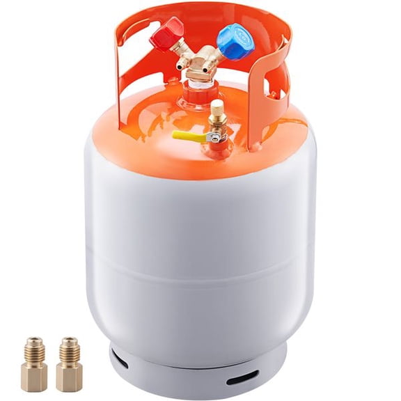 30lb Portable Refrigerant Recovery Tank 400psi Y-Valve Storage Can for R22 R134A R410A HVAC